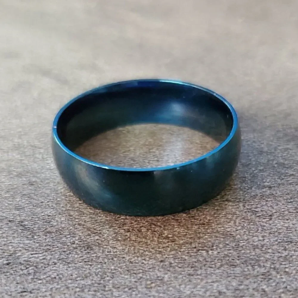 Men's Blue Promise Ring  Band - Blue Promise Ring For Guys